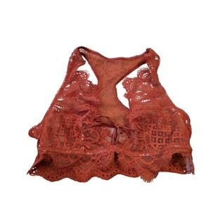 Victoria's Secret Dream Angels Lace Bralette Racerback Medium Orange